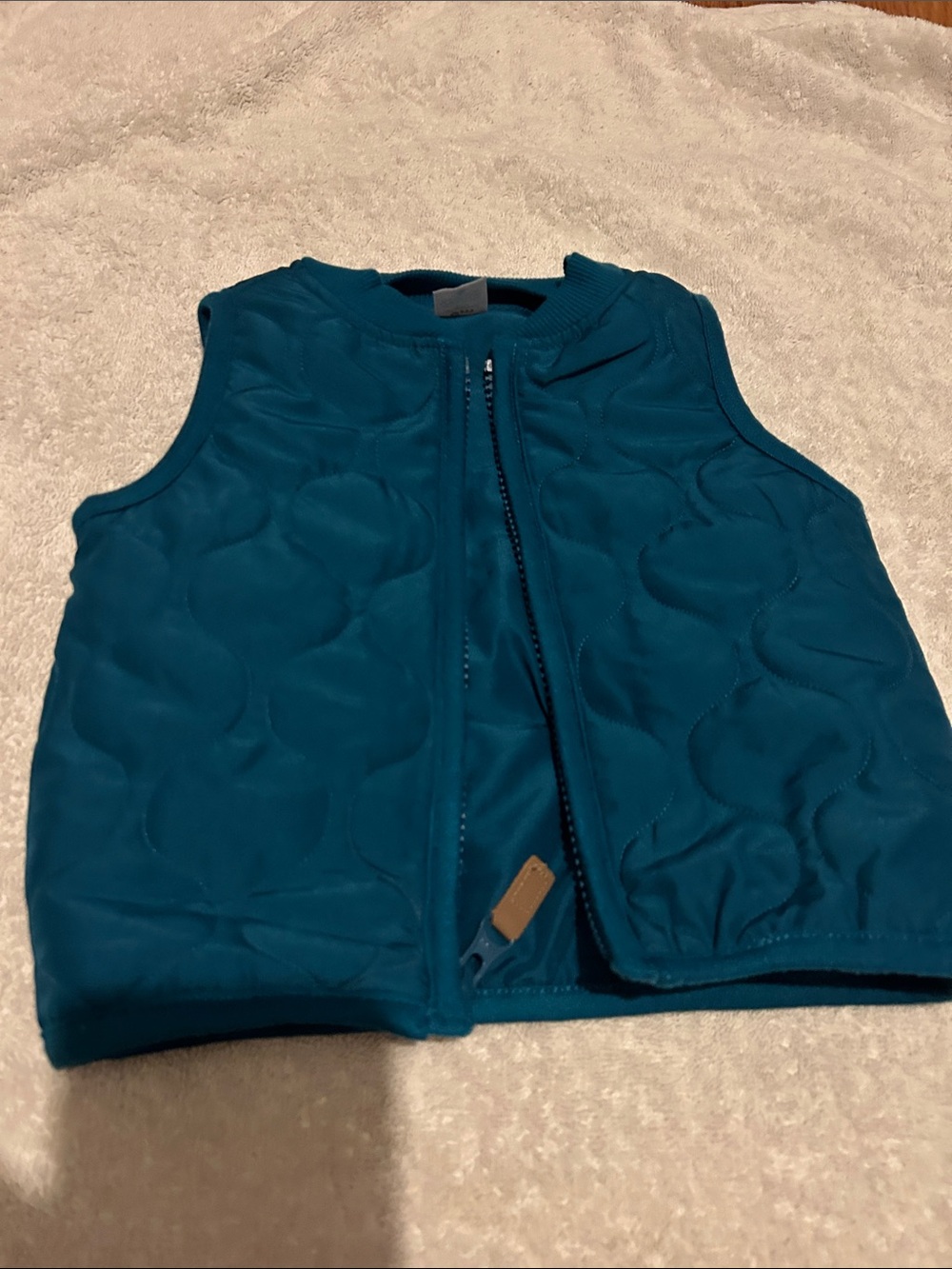 Carter's Teal Quilted Sleeveless Vest